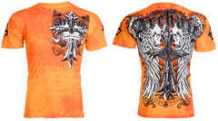 ARCHAIC AFFLICTION Men’s T-Shirt LUSTROUS Wings Skull Biker S-5XL $40
