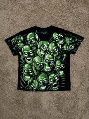 Liquid Blue Glow In The Dark Green Skulls 3/6 Mafia Travis Scott RARE 2017 Men L