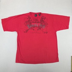 Karl Kani Gold Shirt Mens 2XL Red Wings Textured Graphic Grunge Y2K Skater