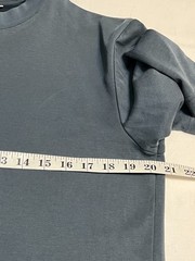 Uniqlo U AIRism Tee Mens M Blue Gray Boxy Relaxed Crew Neck Shirt