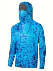 Hoodie Face Mask Long Sleeve T- Shirt 100% Polyester Material for UV Protection