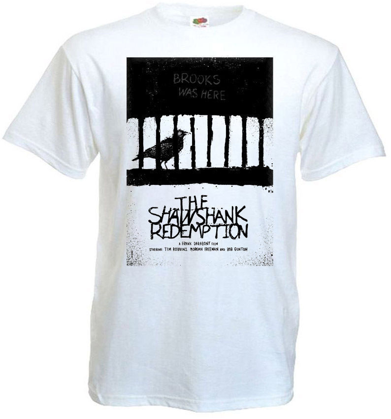 The Shawshank Redemption v8 T shirt white movie poster all sizes S-5XL