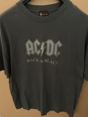 Vintage Aces & Eights AC/DC Back in Black Shirt XL Great Looking Rare