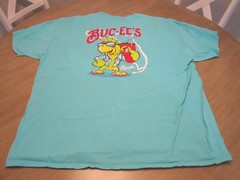 Buc-ee’s Bucees Florida T-Shirt Teal Blue Parrot Graphics Size 3XL WOW!!!!
