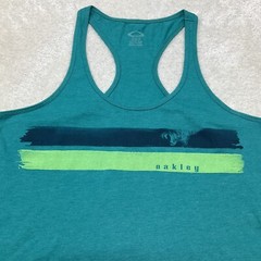 Oakley Teens Size L Sleeveless Green Racerback Muscle Tee Tank Top