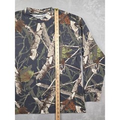 No Boundaries Thermal Shirt Mens Large Camo Waffle Knit Long Sleeve Tee
