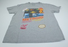 Nintendo Metroid NES Samus Aran T-Shirt Men’s Size L Gray Adventure Series T0431