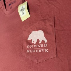 NWT Onward Reserve Abraham Lincoln Pocket Tee Washed Salmon Cotton Large