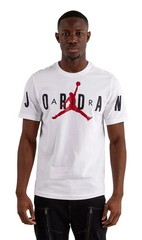 NWT Nike Men’s Jordan Air Stretch T-Shirt Crew White Red Size L
