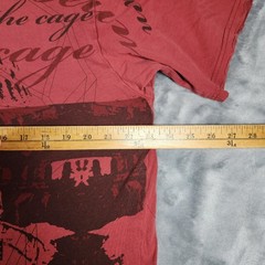 GLADIATORIA T-Shirt Men’s XL Red Graphic AOP Distressed Gladiator Collesium Rome