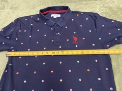 U.S. POLO ASSN. USPA Printed Country Flags, Cotton Blend Slim Fit Mens Polo XL