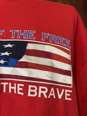 NWT Vintage 90’s Murina USA Land Of The Free Home Of The Brave Red Shirt Size XL