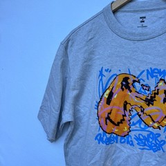 Mode of One Mens Heather Grey Graffiti Graphic T-Shirt Small 100194459MN NWT