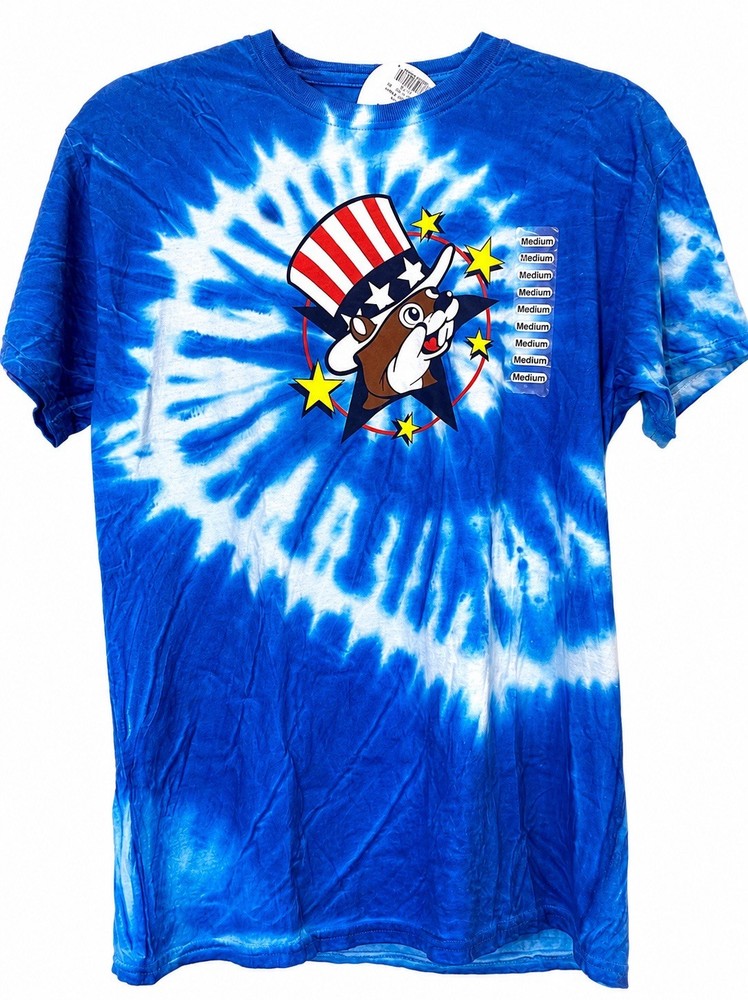 Buc-ee’s 4th of July 4 T Shirt Top Adult Size M Medium Star Spangled Beaver NWT