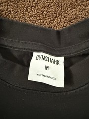 Gymshark Oversized Boxy T Shirt Mens Medium M Black Lifting Embroidered Fits XL