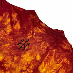 VTG 1990’s Tie Dyed Turtle Men’s 100% Cotton L/S T-Shirt Orange • USA • XL