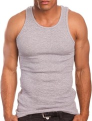 Hangout Mens A-Shirts Black Grey White Undershirt Breathable 12 Pack Size L