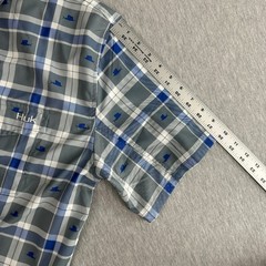 Huk Performance Fishing Shirt Mens XL Gray Blue Plaid Sailfish Short Sleeve Vent