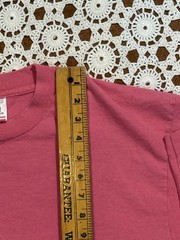 Vtg Retro Fruit Of The Loom Blank Pink T-Shirt Single Stitch USA L Cotton As Is