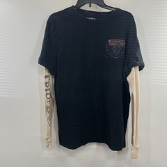 Vtg Lucky Brand Triumph Men Large Motorcycles Layered Thermal Y2K Grunge Style