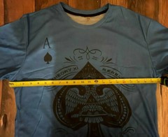 Theory Rebel Streetwear Poker Print Graphic Short Sleeve Blue T Shirt