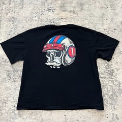 Chicyea T-shirt Death Racer XL Black Mens Skull Graphic Retro Old School