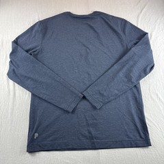 Public Rec Long Sleeve Shirt Mens M Blue Crewneck Pima Cotton Preppy Active Top