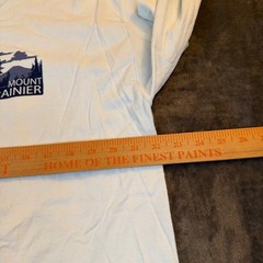 ComfortWash Mount Rainier Long Sleeve Graphic Tee Light Blue Mens Large NWT
