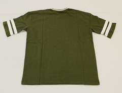 New Look Men’s Round Neck Striped Short Sleeve Sweatshirt JB9 Green Size XS NWT