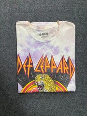 2021 Def Leppard High ‘N’ Dry Tie Dye Long Sleeve Band T-Shirt M/L Double Sided