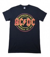 AC/DC T Shirt Mens Small Black High Voltage Rock N Roll Australia Est 1973