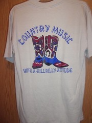 Povertyneck Hillbillies Country Music with Hillbillie Twist tan graphic M tee