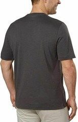 Kirkland Signature Mens Short Sleeve Pima Cotton Slub TShirt, Charcoal, size: L