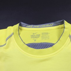 Nike Pro Combat Short Sleeve Shirt Men’s Yellow New without Tags Multiple Sizes