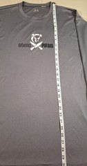 A4 STMC Pig Out BBQ Long Sleeve Shirt Gray Performance Graphic Tee Adult