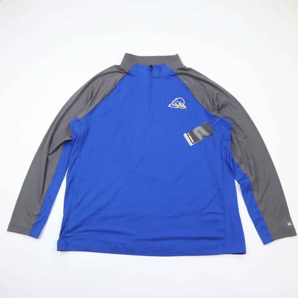 Delaware Blue Hens Colosseum 1/4 Zip Windshirt Pullover Mens XL Blue NWT