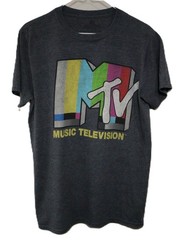 MTV Music Television T-Shirt Men’s Graphic Print Short Sleeve Crew Neck T0376
