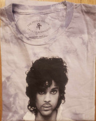 Prince Mens Official Licensed Rose Purple Rain Graphic Tie Dye Tee T Shirt Med