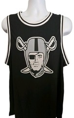 Men’s Fitted Ribbed Tank Top Raiders Medium through 2X-Large Polyester Material