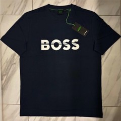 Boss Hugo Boss Men’s Logo T-Shirt Navy Blue White New