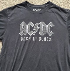 AC/DC Back In Black Concert Shirt Band Tee Short Sleeve Large Classic Hard Rock