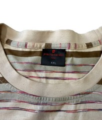 Pierre Cardin Men’s Crewneck Logo Short Sleeve T-Shirt US XXL beige brown 2XL