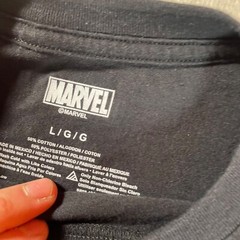Spyder Man Shirt Mens Large Black Marvel Crew Neck Casual Super Hero Graphic Tee