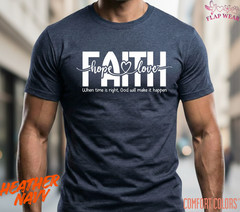 Unisex Faith Hope Love T-Shirt, Men T shirt,Women T shirt Gift ReligionTop