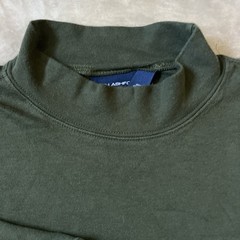 John Ashford men’s turtle neck color olive green long sleeve shirt size XL