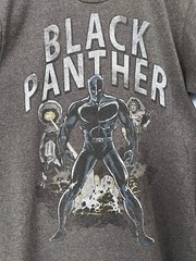 Marvel BLACK PANTHER charcoal Gray short sleeve t shirt Thin Superhero Size M