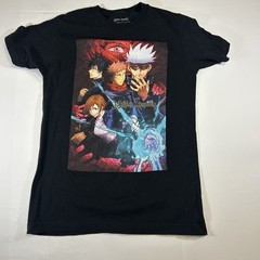 Jujutsu Kaisen T-Shirt Men S And M Black Graphic Print 100% CrunchyRoll Anime