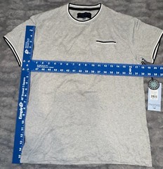 Straight Faded Young Men’s Pocket T-Shirt Small MSRP $72 Gray Grey