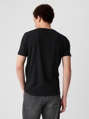 Gap Everyday Soft Shirt Mens Medium Black Basic Crew Neck Cotton Solid Tee NEW