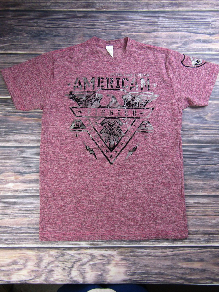 American Fighter Mens Medium Red Training T Shirt UFC MMA Gym Workout Sports